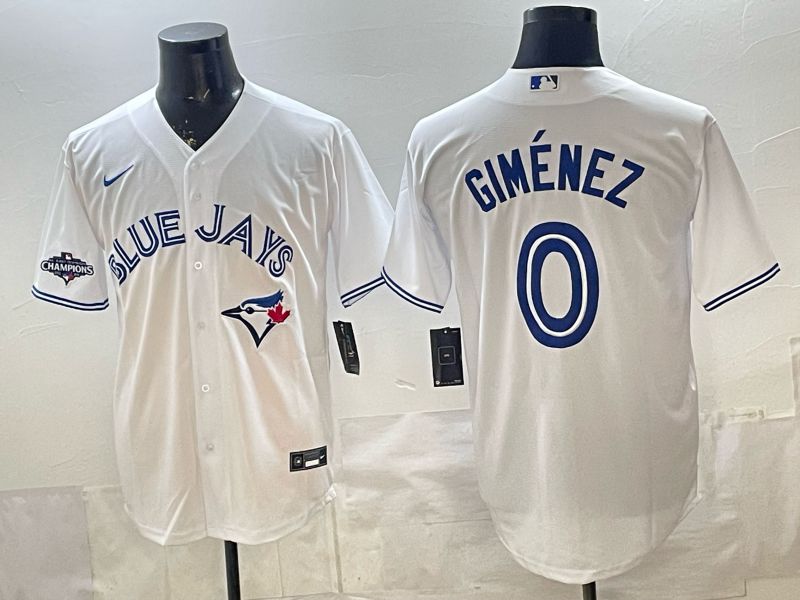 Men 2026 Toronto Blue Jays #0 Gimenez White Game Nike MLB Jersey style 003